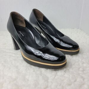 Paul Green Kathy Platform Pumps Sizes 7 Brand New Patent Crinkled Leather